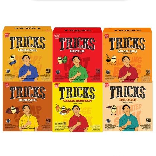 TRICKS Biskuit Kentang Potato Baked Chips 10 x 20gr Tricks Original Tricks Cheese Ramyeon Tricks Rendang Tricks Asian Bbq Tricks Kimchi Tricks Bulgogi 1