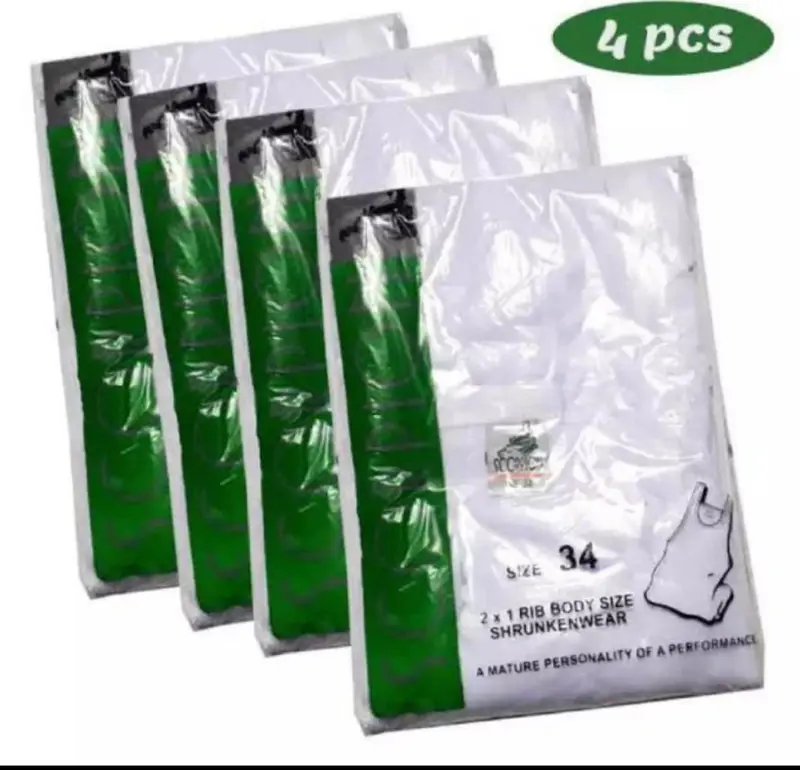 3 Pcs Kaos Dalam Scorpion - SInglet Pakaian Dalam Pria Dewasa - Putih Salur 1