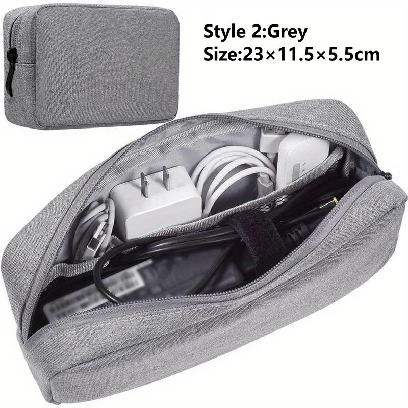 Product Introduction of Data Cable Organizer Pouch Double Layer Large Capacity Storage Bag Professional Headset USB Cable Organizer Bag, Electronics Finishing Expert Travel Portable Makeup Cover Digital Accessory Waterproof Oxford Cloth Case 52