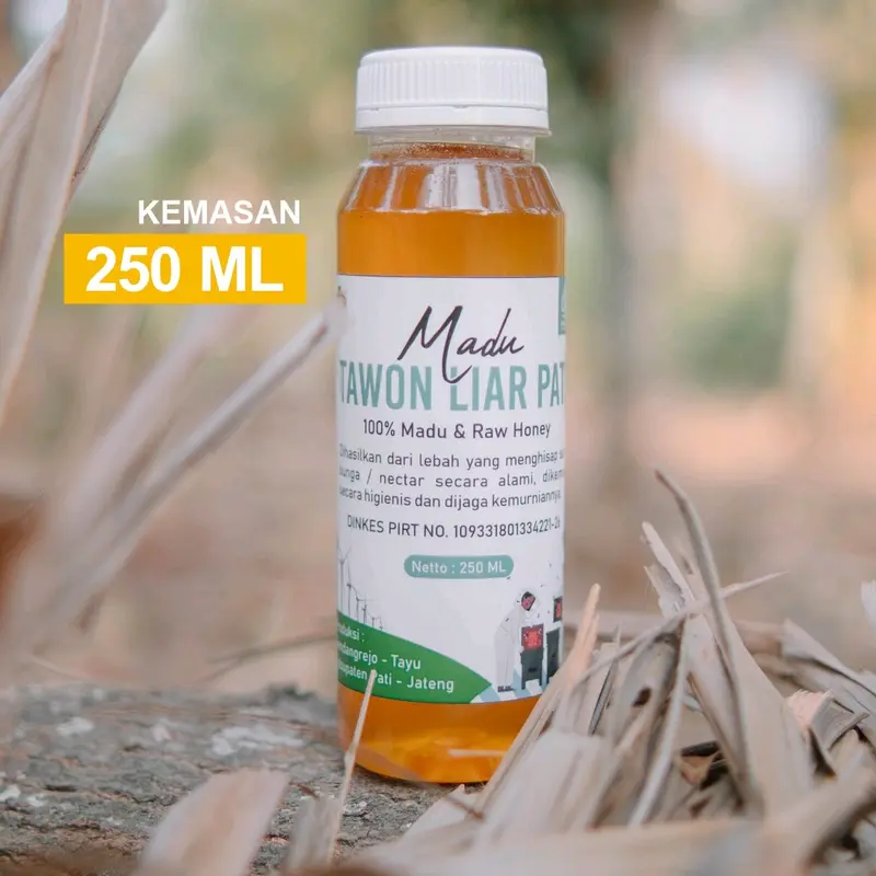 Madu Murni Alami kemasan botol Tawon Liar Pati Honey 2