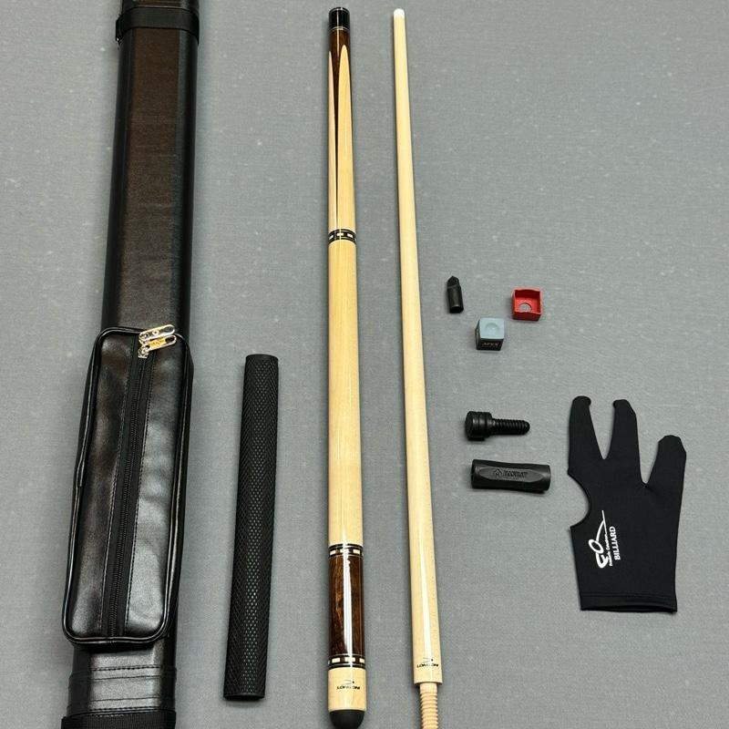 Cơ Bida Libre ( Bida Phăng ) ren gỗ, Cán cơ được ghép hoa văn cánh bướm, Ngọn 11.5mm, Trọng lượng 450gram đến 480gram, Lên sẵn : Phíp Adam xịn, Kiếng trợ lực, Đầu cơ R nhập, đánh trô, kéo, masse cực kỳ bén