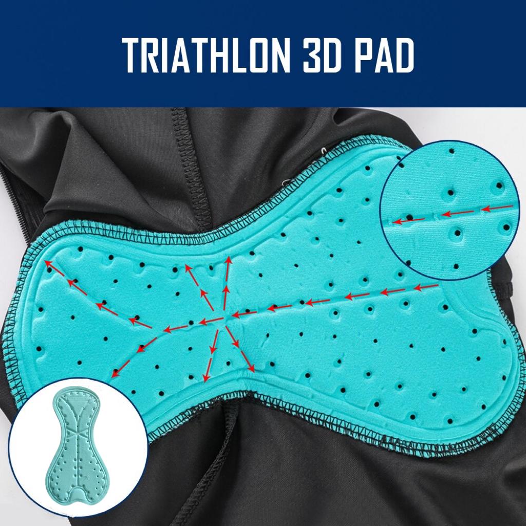 Maillot de cyclisme Combinaison une pièce Combinaison de triathlon à 3 poches pour homme Combinaison de cyclisme sans manches_voghion.com