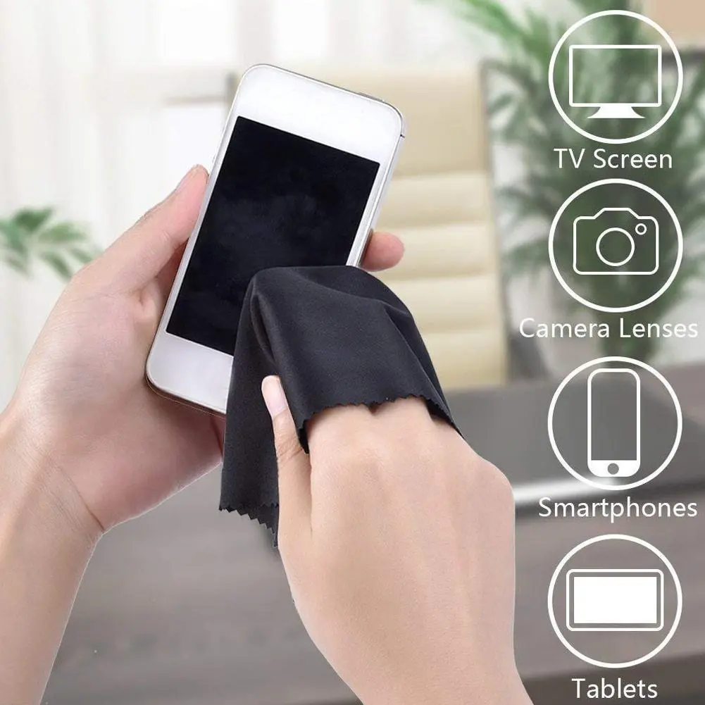 [15x15cm]10Pcs Microfiber Glasses Cleaning Cloth/ Computer Wipe Screen Washing Dish Phone T4E5