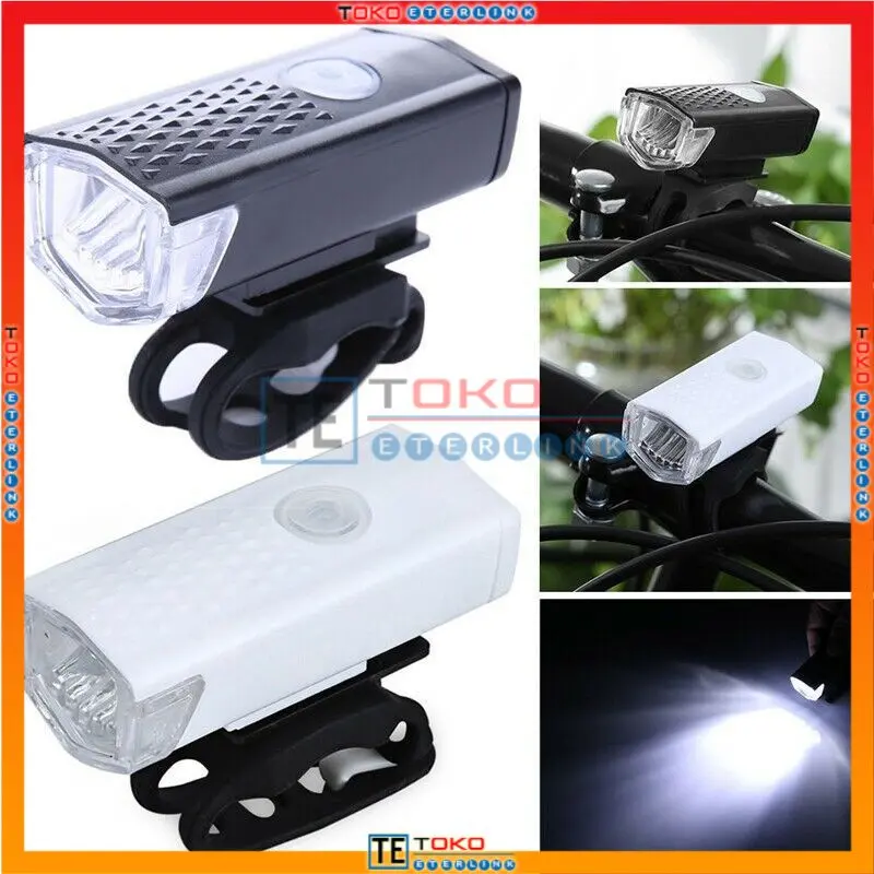 Lampu Depan Sepeda CREE LED 300LM Anti Air Dapat Diisi Ulang Dengan USB Outdoor 3