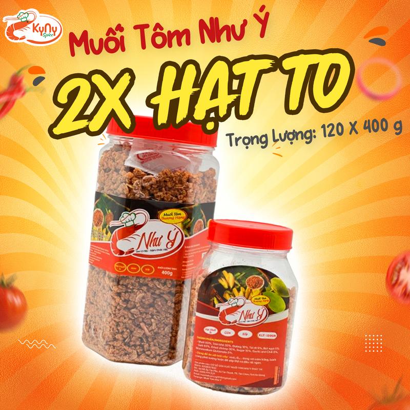  MUỐI TÔM NHƯ Ý - COMBO 2 HỦ - TRỌNG LƯỢNG 400G - OVAL 120G - DEAL SỐC Gia Vị 