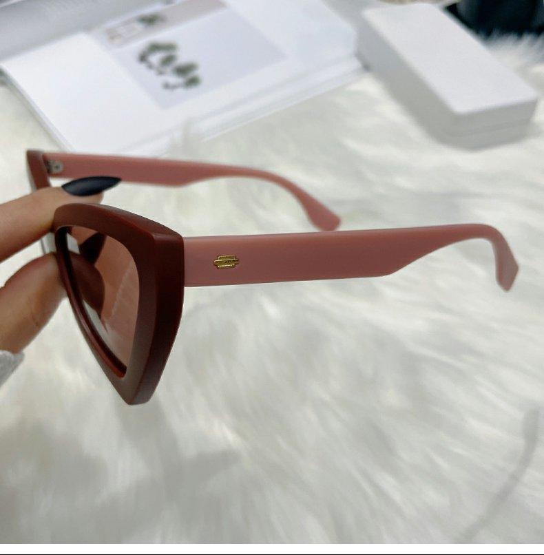 Product Introduction of Red Cat Eye Sunglasses Women New Fashion Style Triangle Shades Clear Candy Color Eyewear Vintage Sun Glasses for Women Fashion 7