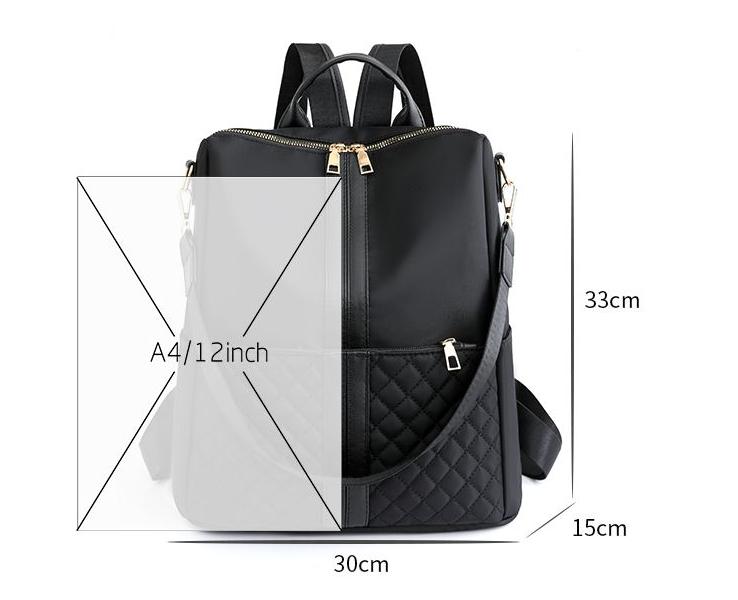 Product Introduction of 2024 New Black Mummy Bag Maternal and Child Ultra-Light Quilted Embroidery Thread Large Capacity Multi-Functional Fashion Mummy Bag 0