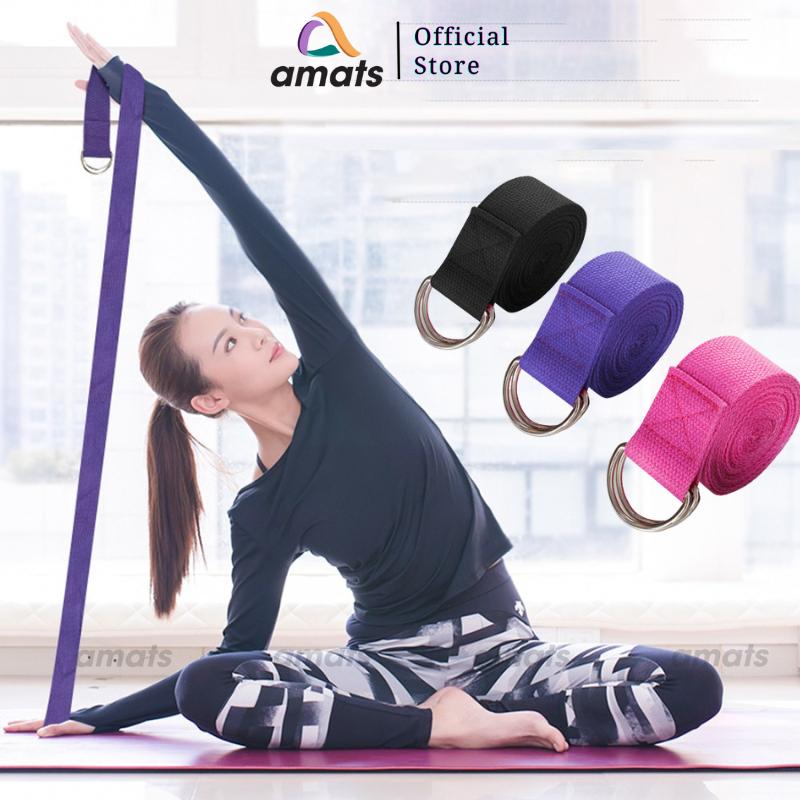 Dây Tập Yoga Loại Tốt 1m8 x3,8cm hỗ trợ tập động tác khó, tăng độ dẻo uốn người tập Yoga Cotton Cao Su Tập Thể Dục