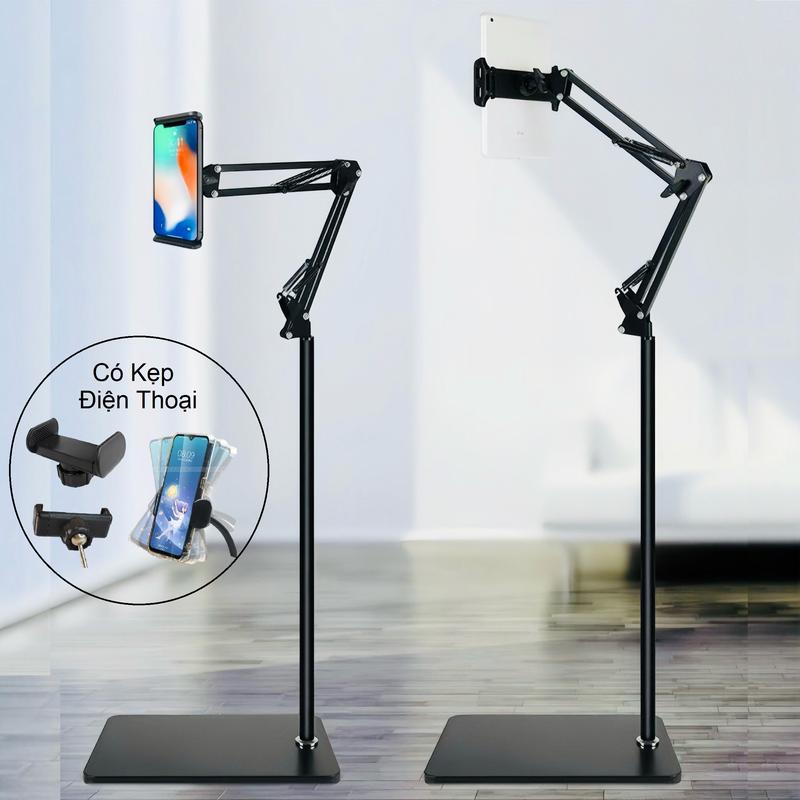 Cây giá đỡ màn hình to đến 14inch máy tính bảng Tab Ipad điện thoại kẹp đa năng bằng thép chắc chắn điều chỉnh như một cánh tay theo nhiều hướng Citycase