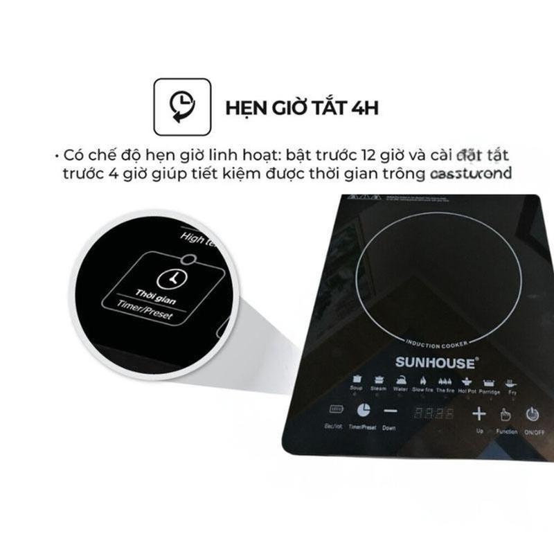 Product Introduction of Bếp Điện Từ Cảm Ứng Sunhouse Thế Hệ Mới SHD6011, Tặng Kèm nồi Inox, bếp điện đa năng, nồi lẩu,  Bếp Từ Công Suất 2000W,( Bảo Hành 12 Tháng) bếp  từ bếp  từ bếp  điện 40