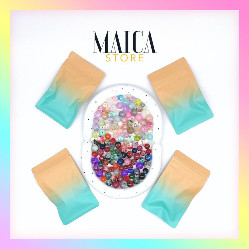 XÉ TRÊN LIVE Túi Hạt Đá nhân tạo pha lê hạt kiểu thủy tinh hoa sáp ngọc trai phụ kiện charm làm vòng