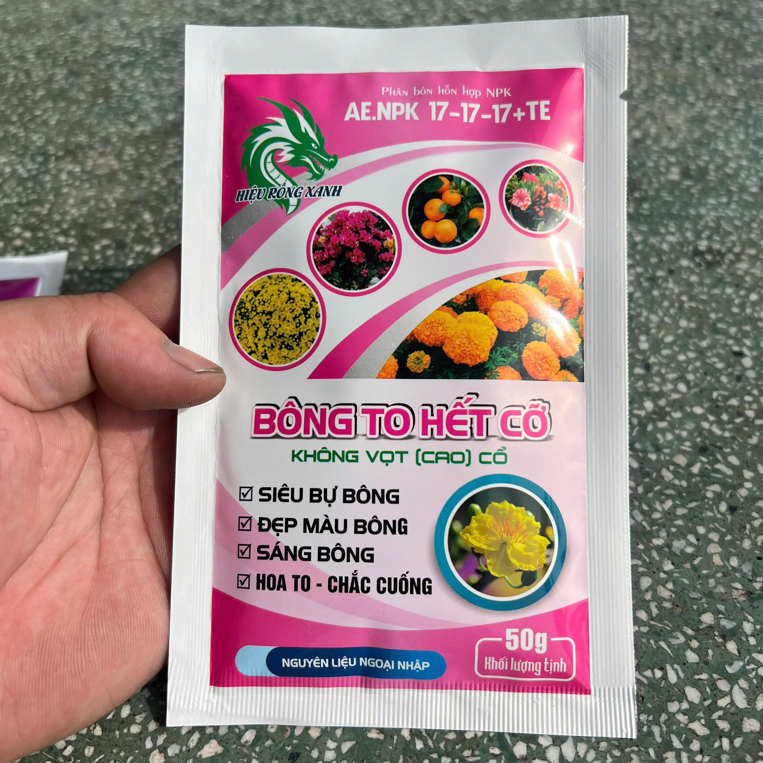 Phân bón kích ra hoa bông to hết cỡ siêu bự bông đẹp màu bông sáng bông lâu tái lâu tàn BTHCKP50