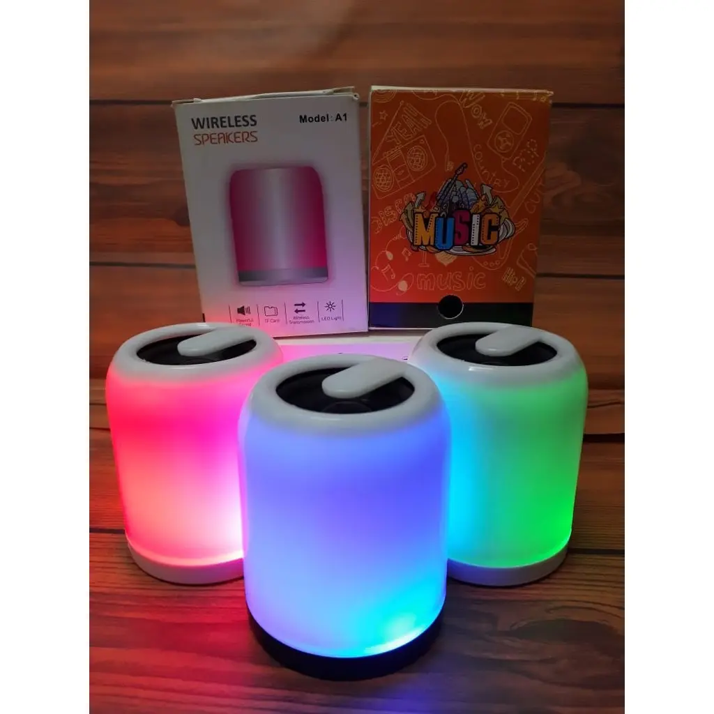 Speaker Bluetooth Wireless A1 TWS LED lampu tidur