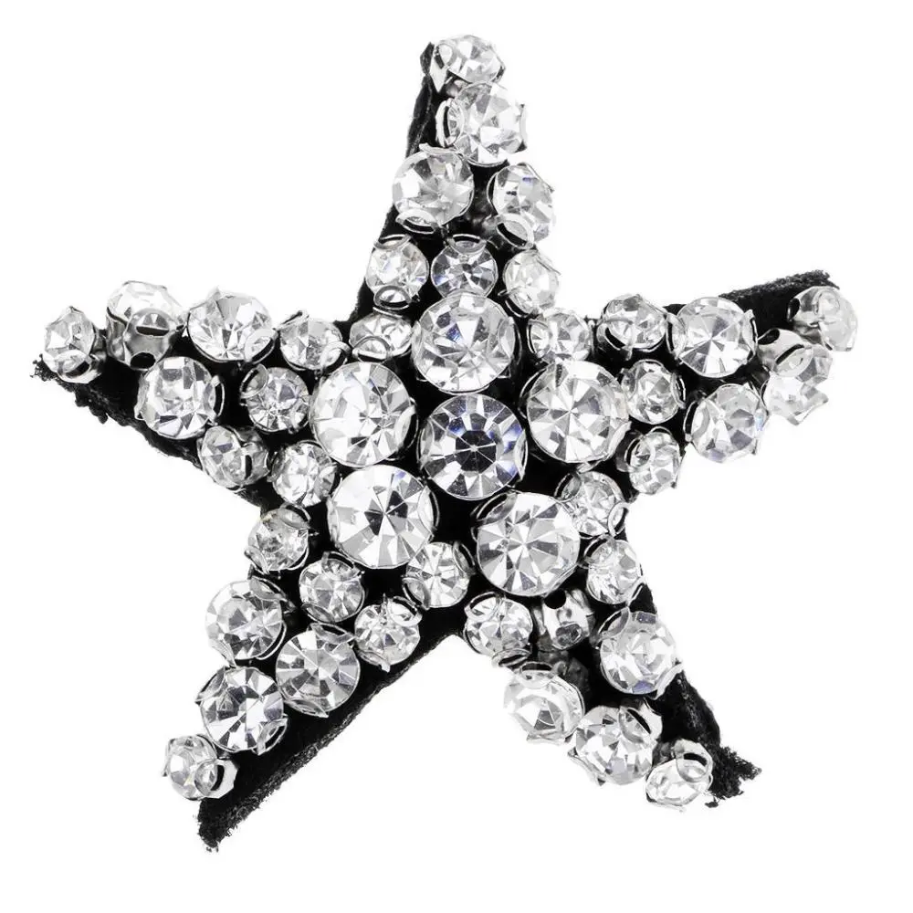 Fashion Star Bead Rhinestone Patch Sew On Applique Bags
