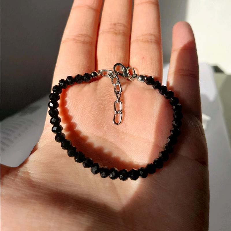 gelang manik kristal hitam cewek cowok bisa pakai 0