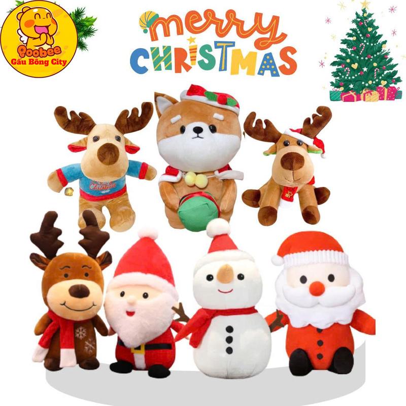  Gấu Bông Giáng Sinh - Người Tuyết -Tuần Lộc - Ông Già Noel Merry Christmas Cao Cấp Gấu Bông City 