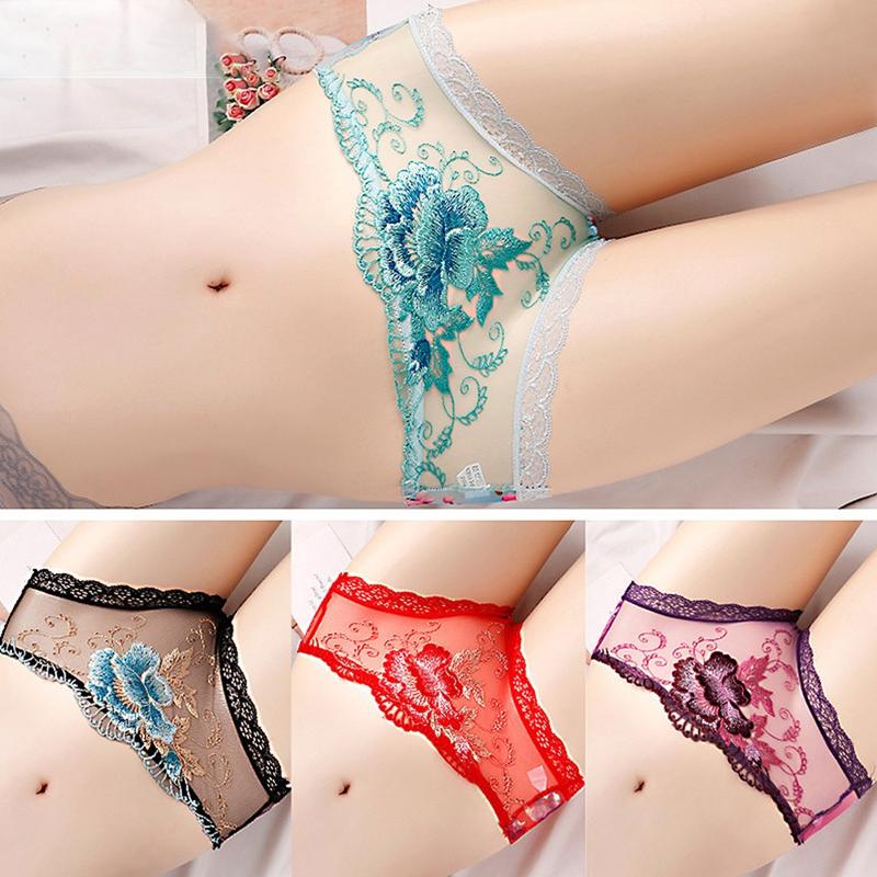 Quần Lót Trong Suốt, Dành Cho Phụ Nữ, Ren Thêu Hoa, Quần Lót, Đồ Lót Lưới Gợi Cảm, Thích Hợp Cho Bé Gái 7