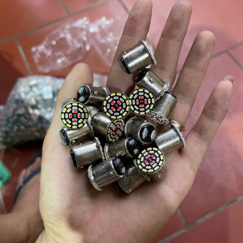 Đèn hậu led nhấp nháy audi 7 màu wave dream sirius winner v1 vision stop f1 phụ kiện phụ tùng