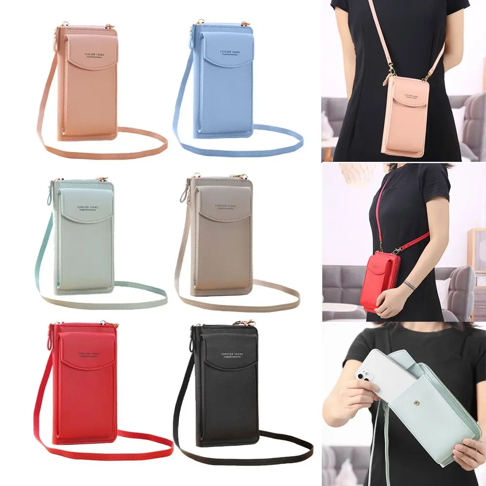 Túi Xách Da PU Cho Nữ, Túi Đựng Điện Thoại Di Động Đa Chức Năng Sức Chứa Lớn, Túi Đeo Vai Có Dây Đeo, Ví, Mới