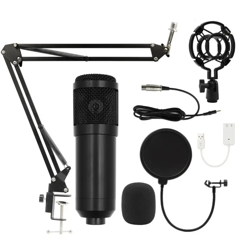 Bộ Micro Ngưng Tụ BM800, Chuyên Nghiệp, Thích Hợp Phát Sóng, Bộ Trộn Âm Thanh Điện Thoại Di Động Và Máy Tính, Card Âm Thanh V8, Thích Hợp Để Ghi Âm Phòng Studio 4