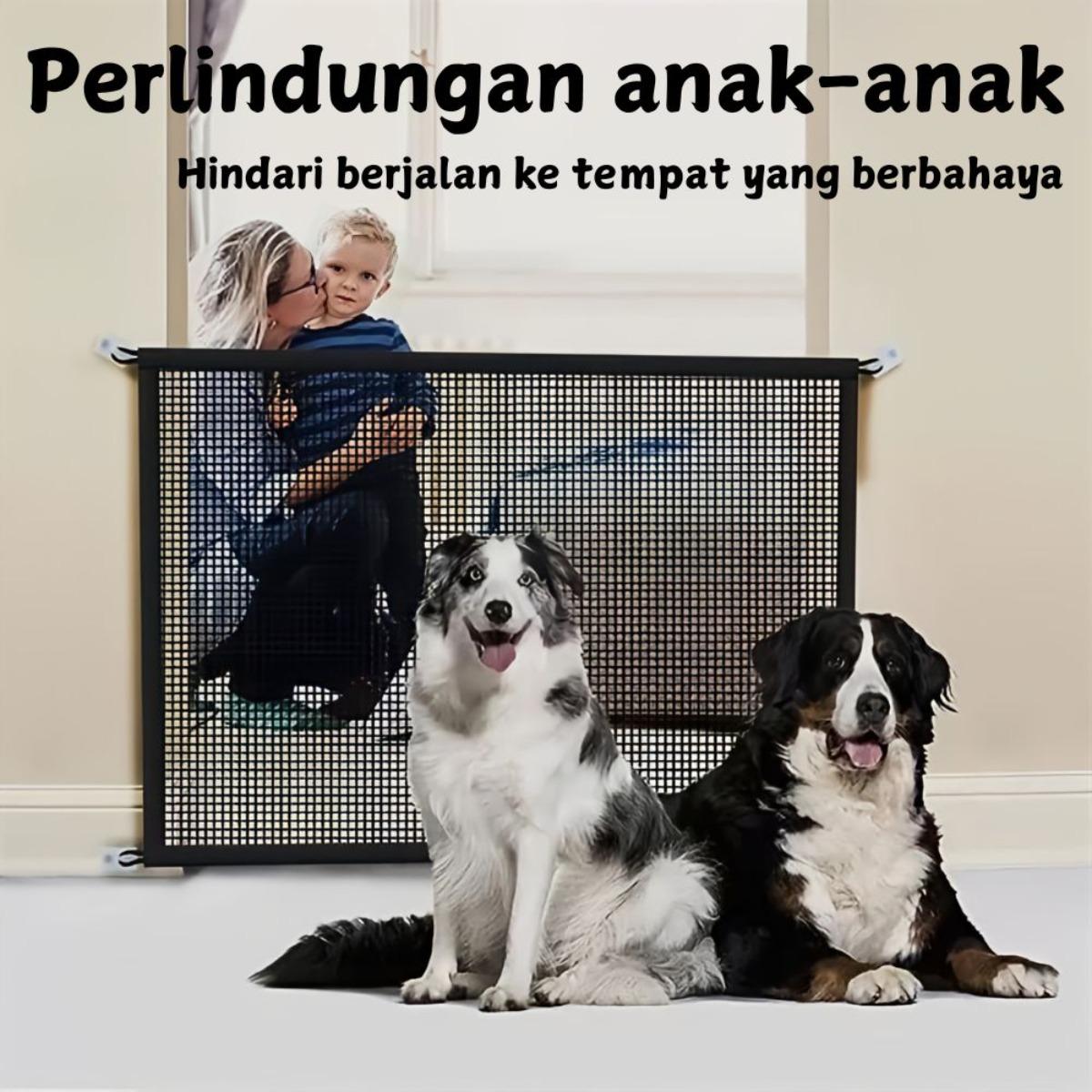 Jaring Penghalang Kucing & Anjing 180CM, Sistem Tarik Ulur, Pagar Hewan Portable Magic Gate, Isolasi Jaring Tembus Pandang, Perlindungan di Pintu, Jendela, dan Balkon, Mudah Dipasang Jaring Penghalang Kucing & Anjing 180CM, Sistem Tarik Ulur, Pagar Hewan Portable Magic Gate, Isolasi Jaring Tembus Pandang, Perlindungan di Pintu, Jendela, dan Balkon, Mudah Dipasang