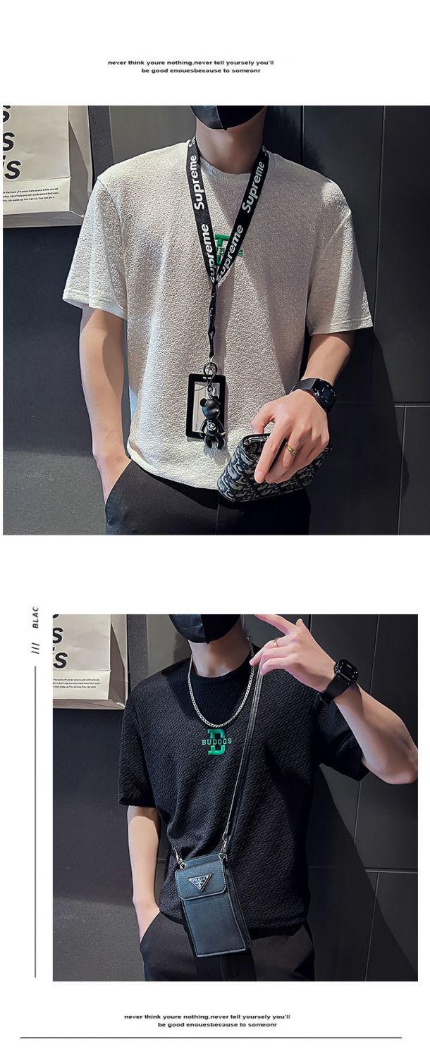 Product Introduction of Áo Thun ngắn Tay Màu Xanh Lá Cây Mùa Hè, Dành Cho Nam Giới, Thiết Kế Hợp Xu hướng Và Đẹp, Chất Liệu Lụa Lạnh Độc Đáo Áo Thun Tay Lửng Áo, Phong Cách Hipster, Mặc Mùa Hè 12