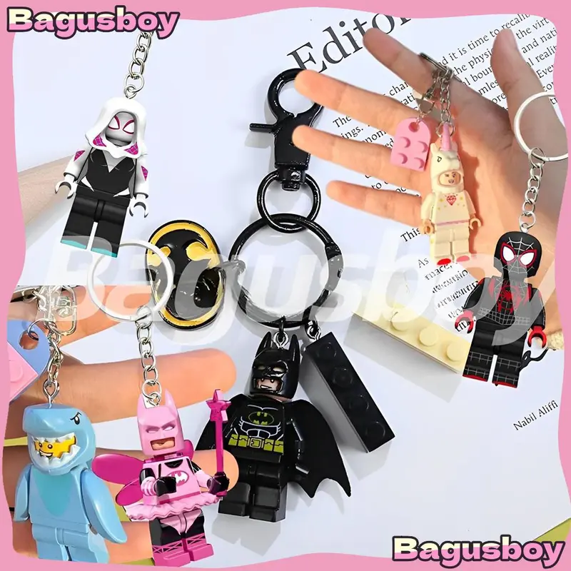 [Ready]2pcs Merge Matching  Keychain | Minifigure Keychain (Couple Series) - Kado Hadiah Souvenir kenang-kenangan Unik Lucu Antimainstream Ulang Tahun Anak teman pacar pasangan valentine day 0