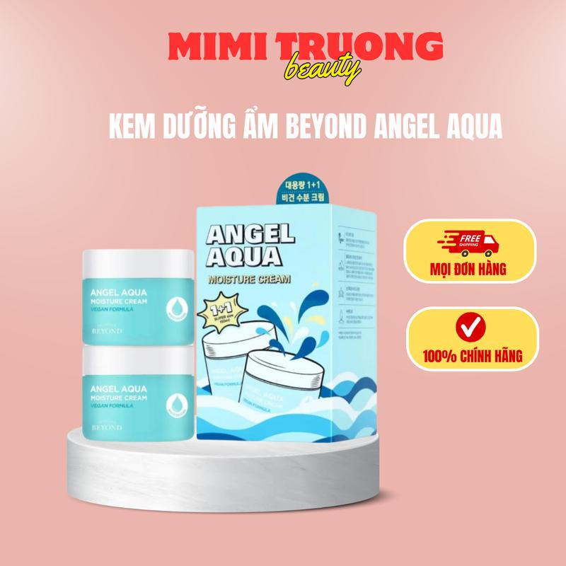[TDK_Có quà] Hàng Cty_150ml| Kem dưỡng da thuần chay Aqua Beyond Angel với 02 màu: Màu xanh hỗ trợ cấp nước, giữ ẩm 24h; Màu Trắng giữ ẩm 100h với Vitanmin B5 beyond 100 giờ Skincare aqua angel