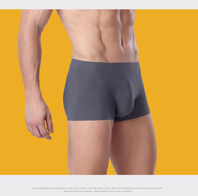 Product Introduction of Quần Lót Nam, Quần Boxer Lụa Lạnh Thiết Kế Liền Mạch, Quần Đùi Boxer Mỏng, Thoáng Khí, Thích Hợp Cho Mùa Hè, Bán Buôn 26