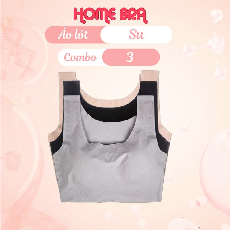 Combo 3 áo ngực học sinh mút mỏng mềm mại - Set 3 áo lót thể thao không gọng thoáng mát A5262 áo nịt tập thể thao áo bra học sinh