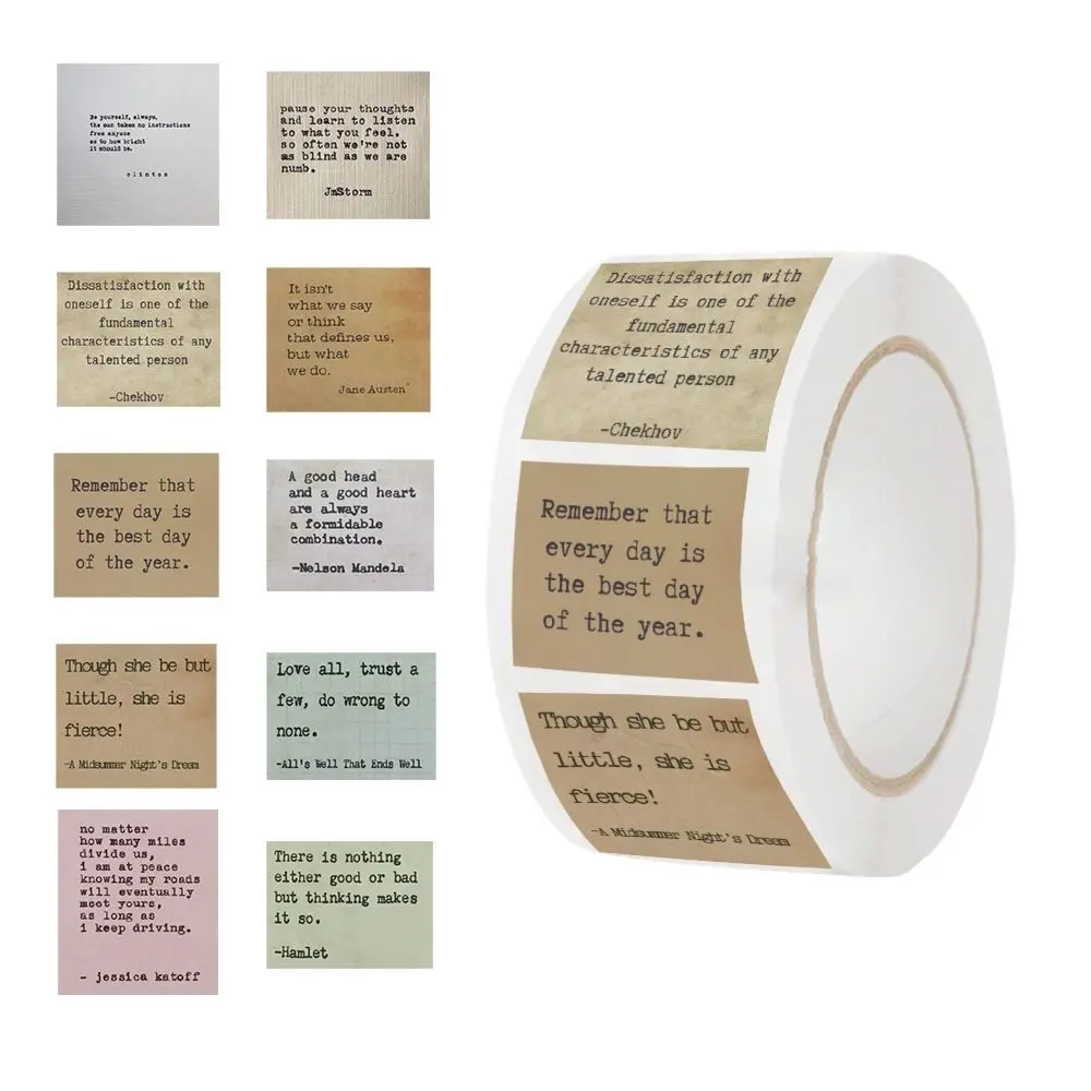 500pcs Portable Bible Reward Stickers Roll with Word Decoration Bookish Sticker Label Stickers for School Teacher Kids
