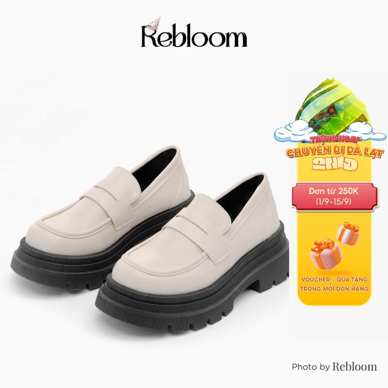 Giày loafer Rebloom shoes - Giày da nữ đế răng cưa cao 5cm phong cách RETRO dành cho nữ - giày trending năm 2024