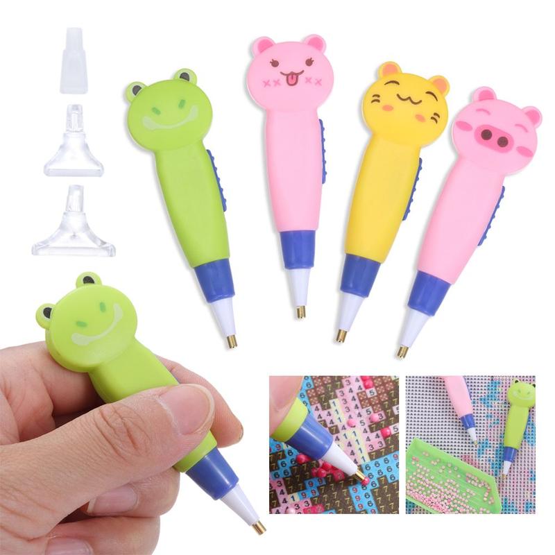 Product Introduction of Crafts DIY Cross Stitch Cartoon Animals Point Drill Pen  Painting Tools LED Light 5D  Painting 10