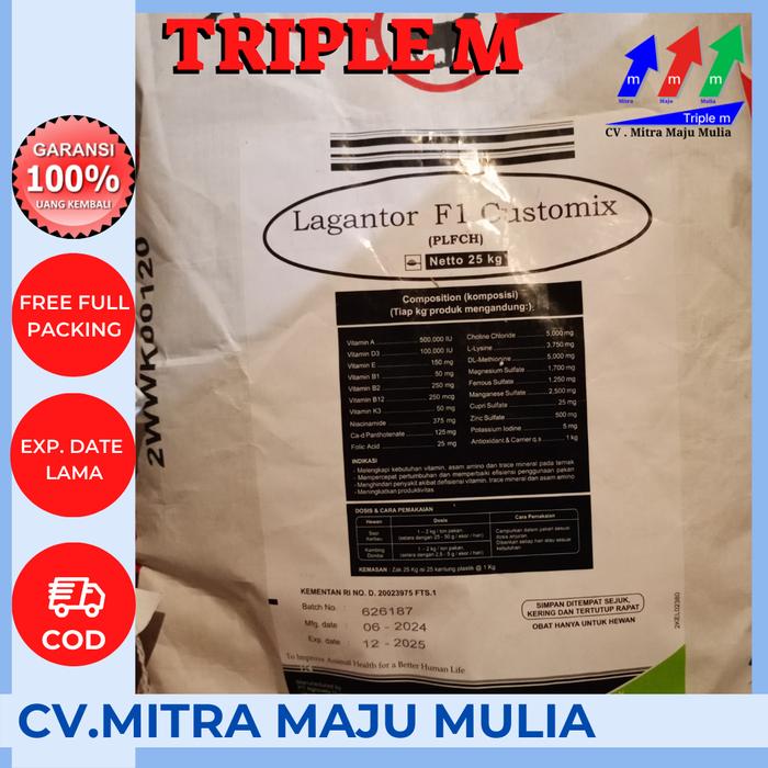 Gambar LAGANTOR F1 CUSTOMIX 25 KG TRIPLE M - Premix untuk Sapi Kambing dari Mitramajumulia.Triple M Kab. Kediri Tokopedia