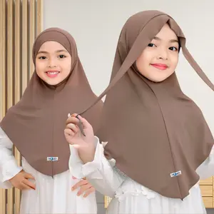 Jilbab Bergo ZORA Tali Malay Anak 4-10 Tahun Jersey / Hijab Instan Anak Premium  French Malayu Khimar Tali