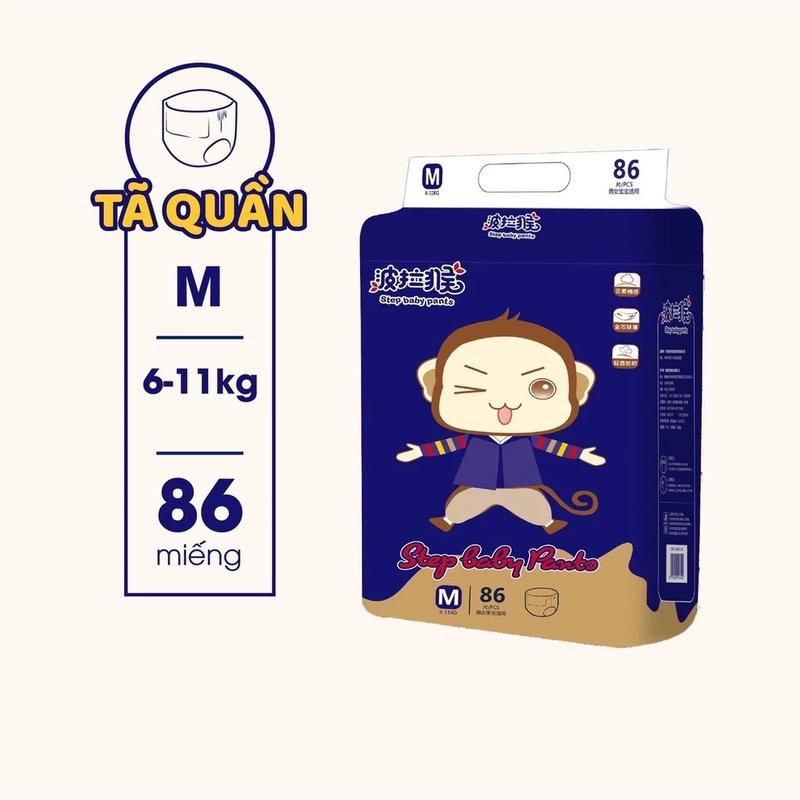 1 bịch bỉm Step baby - bỉm khỉ