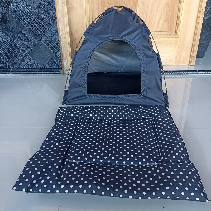 Anti Air - Tenda portabel untuk kucing & anjing, tinggal dilipat bisa dibawa kemana-mana,rumah kucing  dan anjing,kain lembut ,halus 2