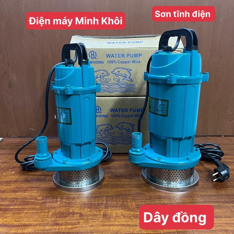[SIÊU BỀN] Máy bơm nước chìm 1HP| Bơm tõm 750W đầu ra F27 dây đồng, Bảo hành 6 tháng