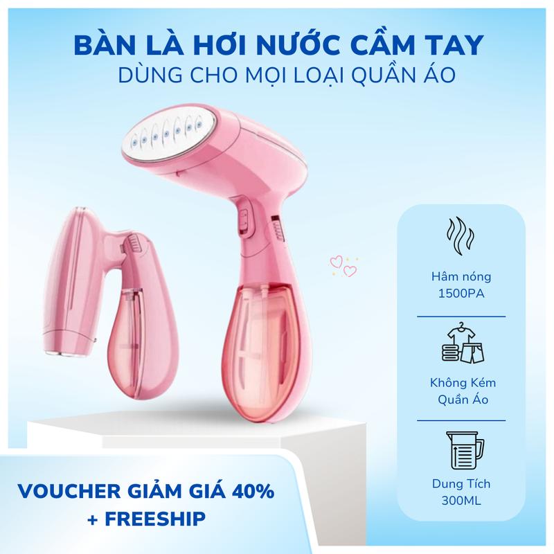 Bàn Là Hơi Nước Cầm Tay Gấp Gọn 1500W, Bàn Ủi Hơi Nước Đứng Là Siêu Phẳng Tiện Lợi Cho Gia Đình