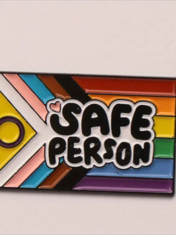LGBTQ+ Safe Person Brooch, Cute Cartoon Badge for Backpack Clothes, Fashion Accessories for Women & Men, Trendy All-match & Exquisite Brooch for Birthday Gift 3