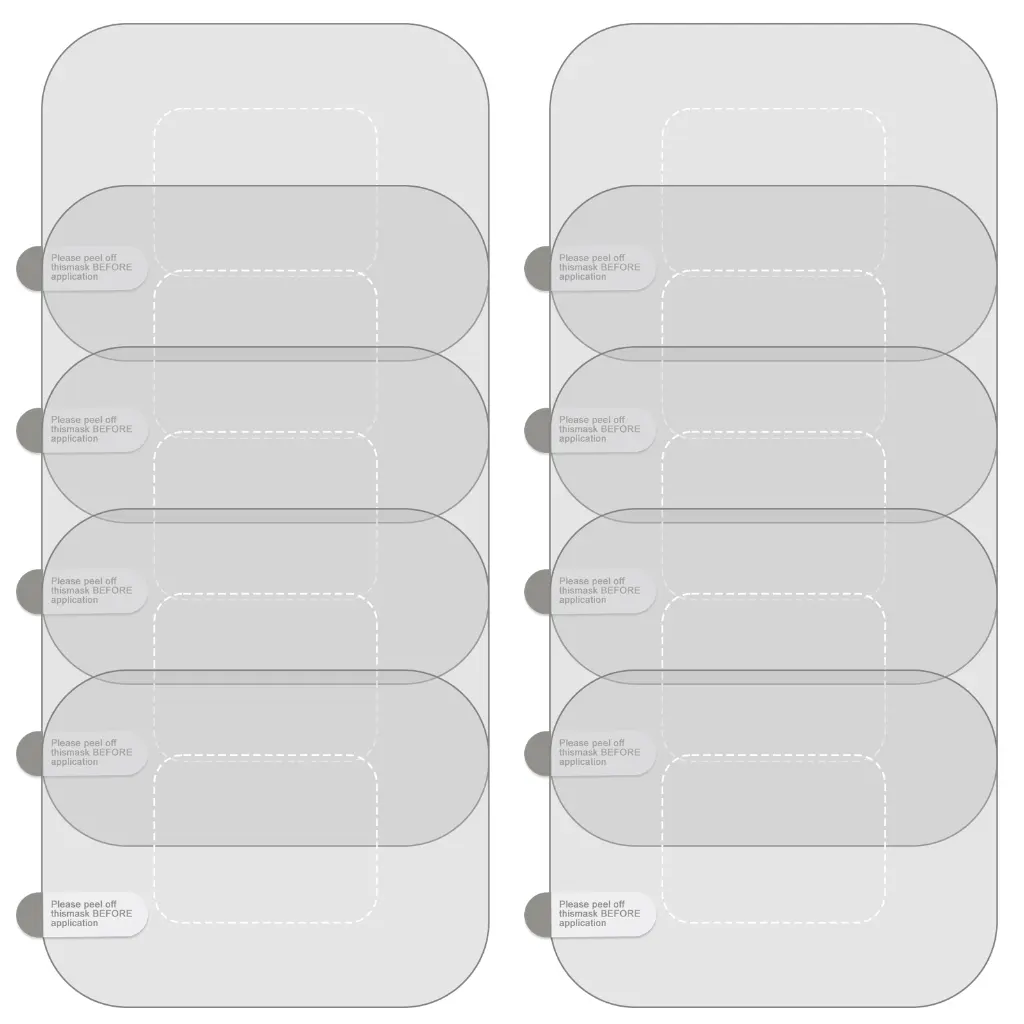 Vehicle Transparent Electrostatic Protective Windshield Films For Dashcams Dashboard Camera Stickers Easy To Apply 10pcs