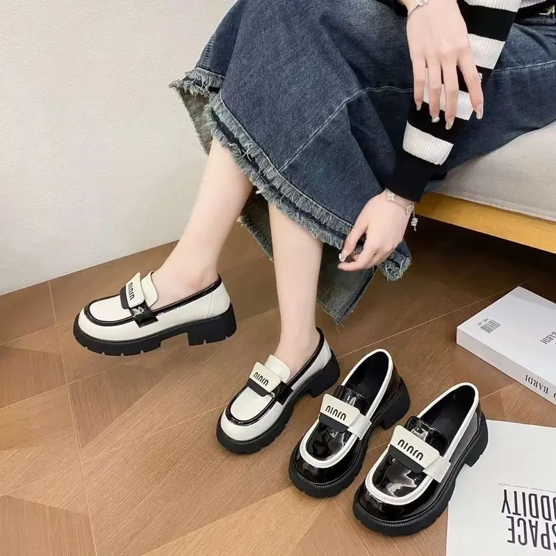 Giày nữ, giày moka nữ đế cao4p chất da mềm 1