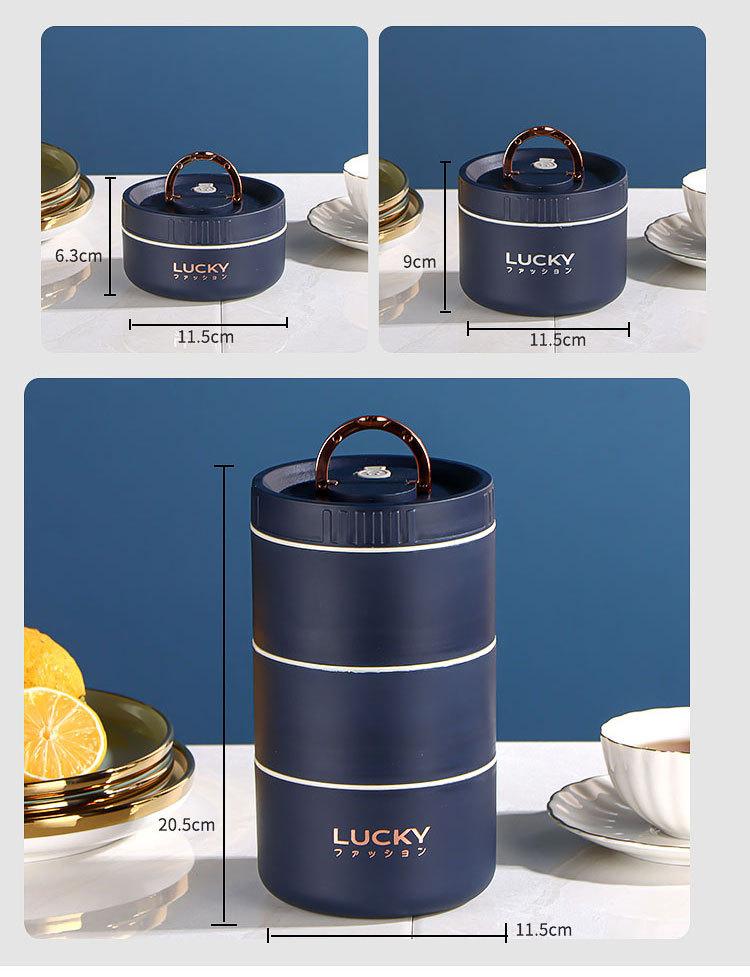 Product Introduction of Kotak Makan Tengah Hari Mudah Alih, Bahan Keluli Tahan Karat 304, Penebat Berbilang Lapisan, Sesuai untuk Pelajar, Ruang Makan, Kotak Sarapan, Kotak Makan Tengah Hari Kitchenware 14