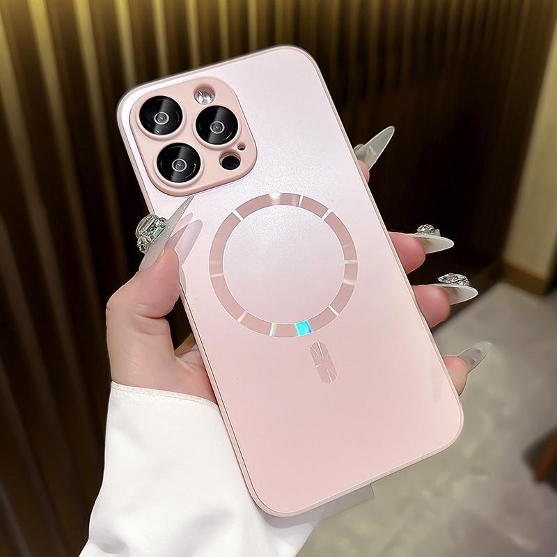 Ốp Điện Thoại Mạ Sang Trọng Mới Chất Liệu PC AG Lì Ốp Cho iPhone 11 12 13 14 15 Pro MAX 16 Ốp Kính Cường Lực Nano Bảo Vệ Chống Sốc Ốp Lưng 