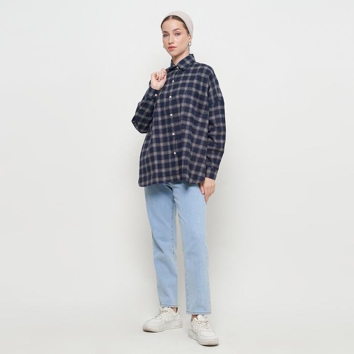 Gambar Peternation kemeja flanel wanita wool panjang cadet blue oversized Atasan Casual Jeans Casual Jeans Dark - Satu ukuran dari PETERNATION Kota Administrasi Jakarta Barat Tokopedia
