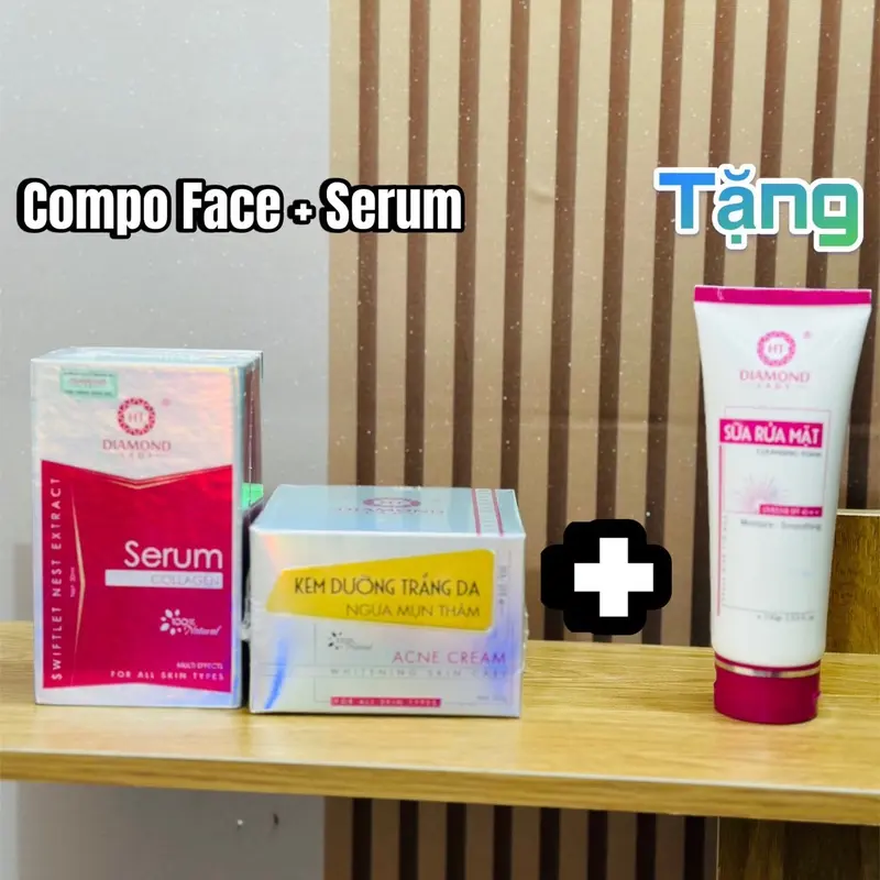 BỘ ĐÔI KEM MẶT FACE + SERUM + TẶNG SỬA RỮA MẶT 0
