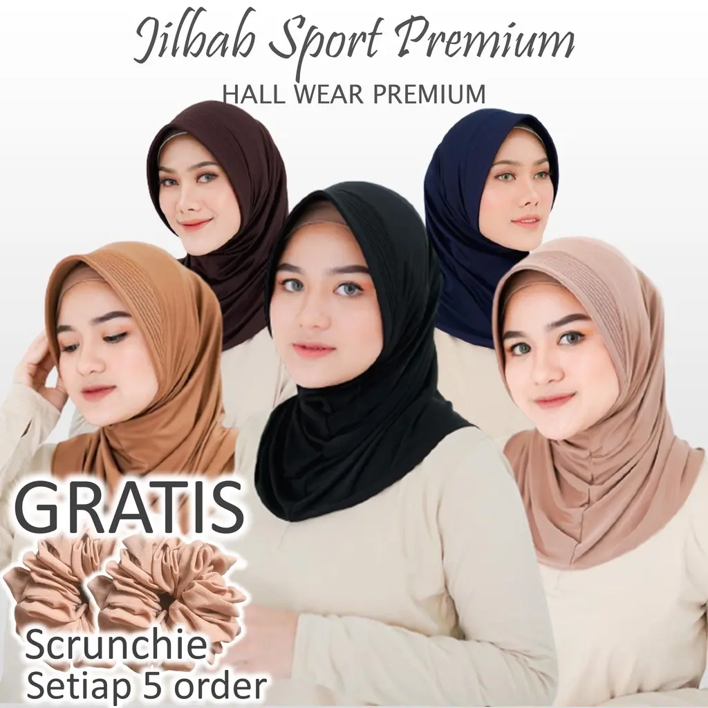 Promo Hijab Sport Pendek Instan Premium  Anak Remaja