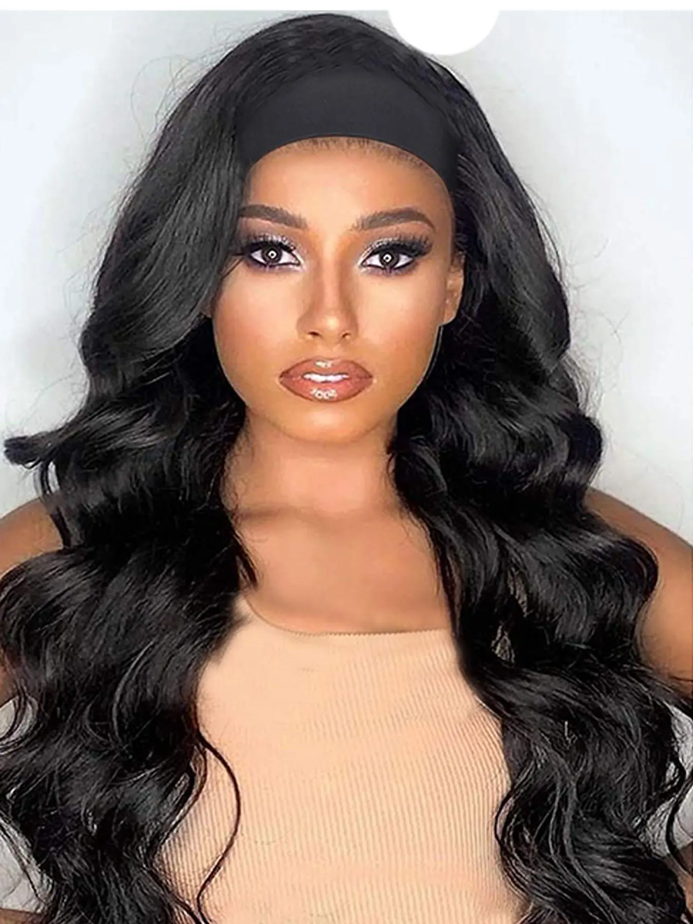 28 Inch Long Wavy Headband Wigs for Women, Summer Fashion Gorgeous Fluffy Wigs with Bangs, Synthetic Full Machine Wigs for Party, Daily Use