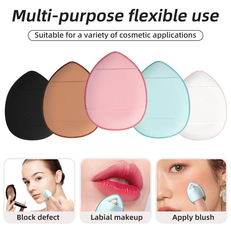 Product Introduction of 12pcs Mini Cushion Powder Puff, Portable Finger Makeup Sponge Puff, Professional Makeup Tools for Women 12