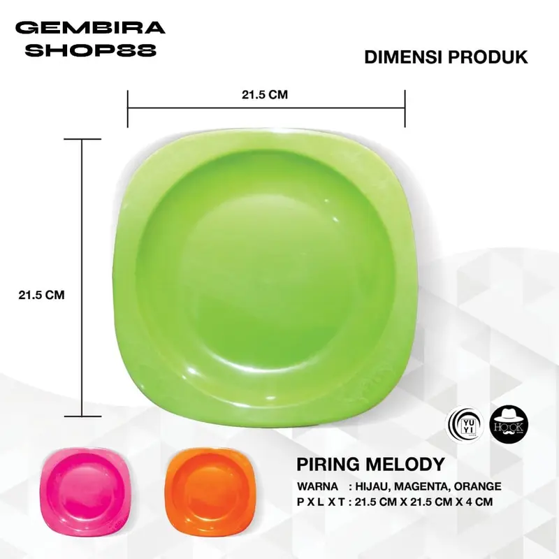 COD SET PIRING DAN MANGKOK PLASTIK 12 PCS 5